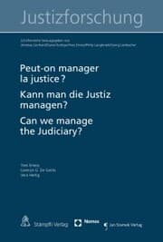 Cover von Peut-on manager la justice ? Kann man die Justiz managen? Can we manage the judiciary?