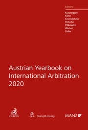 Cover von Austrian Yearbook on International Arbitration 2020