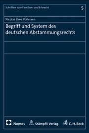 Cover von Begriff und System des deutschen Abstammungsrecht
