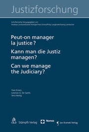 Cover von Peut-on manager la justice ? Kann man die Justiz managen? Can we manage the Judiciary?