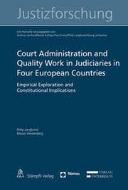 Cover von Court Administration and Quality Work in Judiciaries in Four European Countries
