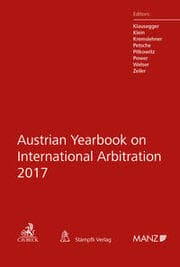 Cover von Austrian Yearbook on International Arbitration 2017