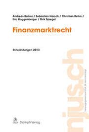 Cover von Finanzmarktrecht, Entwicklungen 2013
