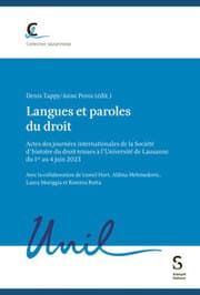 Cover von Langues et paroles du droit