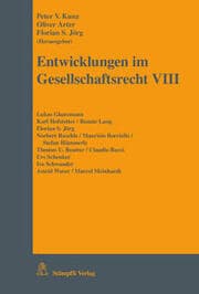 Cover von Entwicklungen im Gesellschaftsrecht VIII