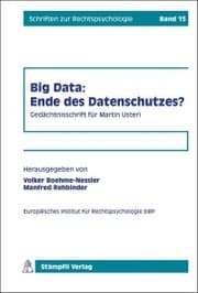 Cover von Big Data: Ende des Datenschutzes?