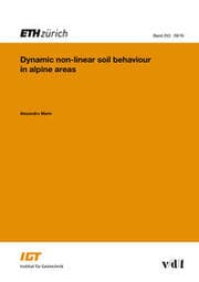 Cover von Dynamic non-linear soil behaviour in alpine areas