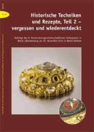 Cover von Historische Techniken und Rezepte 2 - vergessen und wiederentdeckt