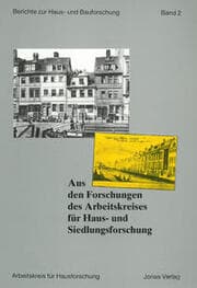 Cover von Aus den Forschungen des Arbeitskreises für Haus- und Siedlungsforschung