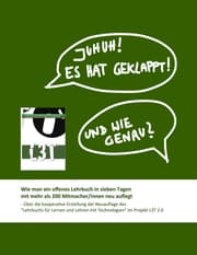 Cover von Wie man ein offenes Lehrbuch in sieben Tagen mit mehr als 200 Mitmacher/innen neu auflegt