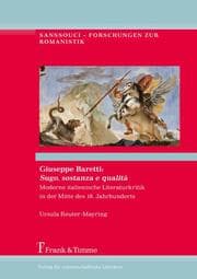 Cover von Giuseppe Baretti: Sugo, sostanza e qualità