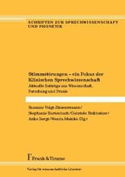 Cover von Stimmstörungen - ein Fokus der Klinischen Sprechwissenschaft