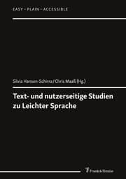 Cover von Text- und nutzerseitige Studien zu Leichter Sprache