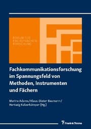 Cover von Fachkommunikationsforschung im Spannungsfeld von Methoden, Instrumenten und Fächern