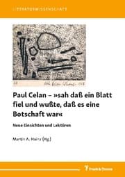 Cover von Paul Celan - 'sah daß ein Blatt fiel und wußte, daß es eine Botschaft war'