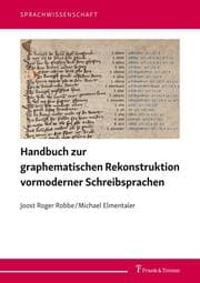 Cover von Handbuch zur graphematischen Rekonstruktion vormoderner Schreibsprachen