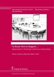 Cover von To Know How to Suggest ...