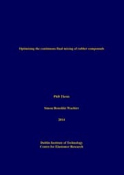 Cover von Optimising the continuous final mixing of rubber compounds