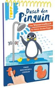 Cover von Dusch den Pinguin. Das Wassermalbuch zum Mitmachen