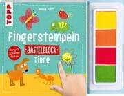 Cover von Fingerstempeln. Bastelblock Tiere