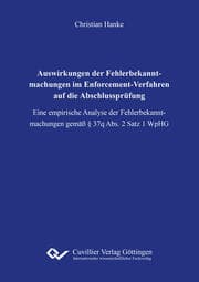 Cover von Auswirkungen der Fehlerbekanntmachungen im Enforcement-Verfahren auf die Abschlussprüfung