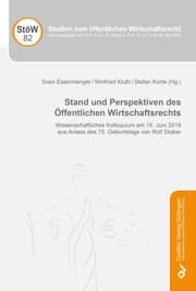 Cover von Stand und Perspektiven des Öffentlichen Wirtschaftsrechts