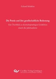Cover von Die Poesie und ihre gesellschaftliche Bedeutung