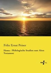 Cover von Hosea - Philologische Studien zum Alten Testament