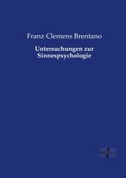 Cover von Untersuchungen zur Sinnespsychologie