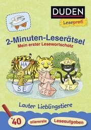 Cover von Duden Leseprofi - 2-Minuten-Leserätsel: Mein erster Lesewortschatz: Lauter Lieblingstiere