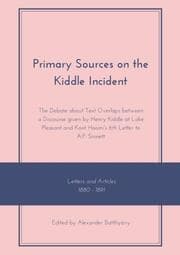 Cover von Primary Sources on the Kiddle Incident.