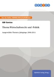 Cover von Thema Wirtschaftsrecht und -Politik