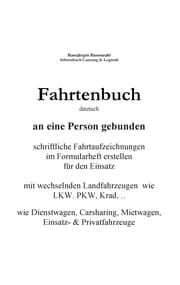 Cover von KFZ Fahrtenbuch & Fahrtaufzeichnung Carsharing/Mietwagen