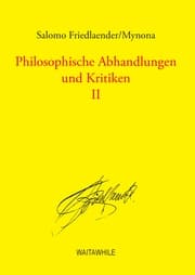 Cover von Philosophische Abhandlungen und Kritiken 2