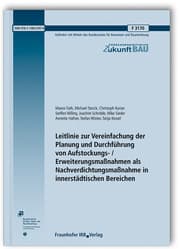Cover von Leitlinie zur Vereinfachung der Planung und Durchführung von Aufstockungs- / Erweiterungsmaßnahmen als Nachverdichtungsmaßnahme in innerstädtischen Bereichen