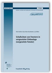 Cover von Schallschutz von Fenstern in vorgesetzter Einbaulage (vorgesetzte Fenster)