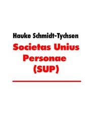 Cover von Societas Unius Personae (SUP)