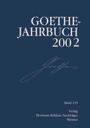 Cover von Goethe Jahrbuch 2002