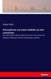 Cover von Philosophische und andere Gedichte aus dem Lateinischen