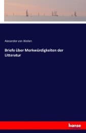 Cover von Briefe über Merkwürdigkeiten der Litteratur