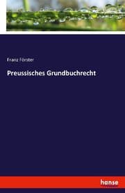 Cover von Preussisches Grundbuchrecht