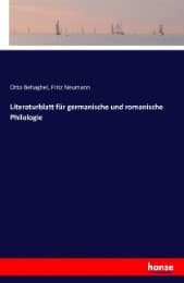 Cover von Literaturblatt für germanische und romanische Philologie