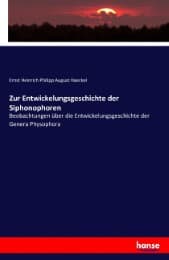 Cover von Zur Entwickelungsgeschichte der Siphonophoren