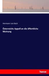 Cover von Österreichs Appell an die öffentliche Meinung