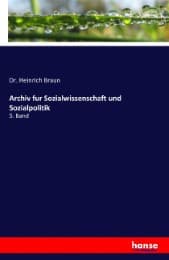 Cover von Archiv fur Sozialwissenschaft und Sozialpolitik