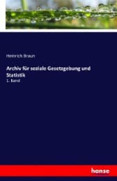 Cover von Archiv für soziale Gesetzgebung und Statistik