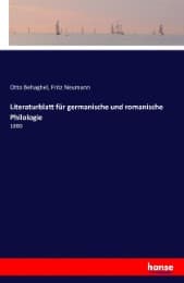 Cover von Literaturblatt für germanische und romanische Philologie