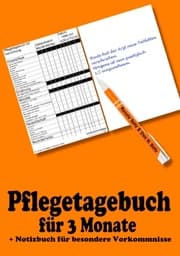 Cover von Pflegetagebuch für 3 Monate - inkl. Notizbuch