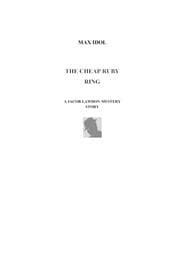 Cover von THE CHEAP RUBY RING