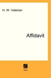 Cover von Affidavit